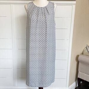 H&M Sleeveless Floral Pleated Neckline Chiffon Dress SZ‎ 4